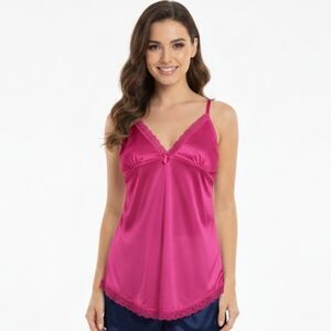 Tracy Womens Pink Cami 2X Petite